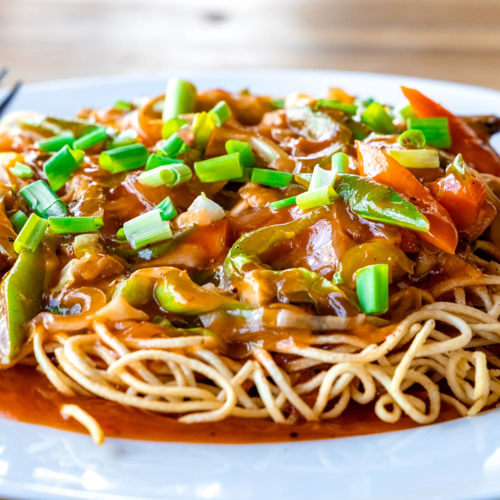 Veg American Chop Suey Crispy Noodle